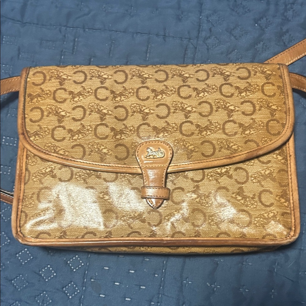 Celine Tan Leather Shoulder Bag